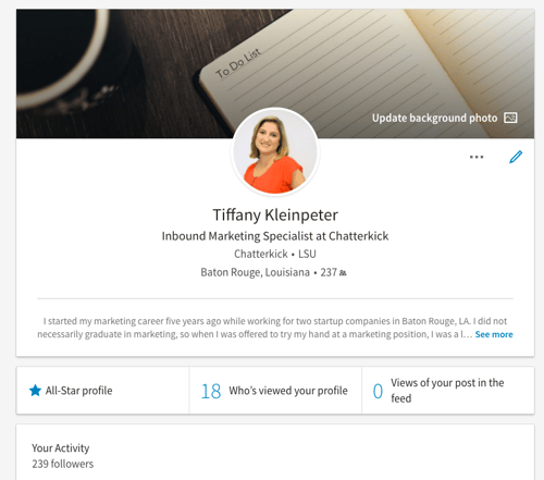 Optimized LinkedIn Profile